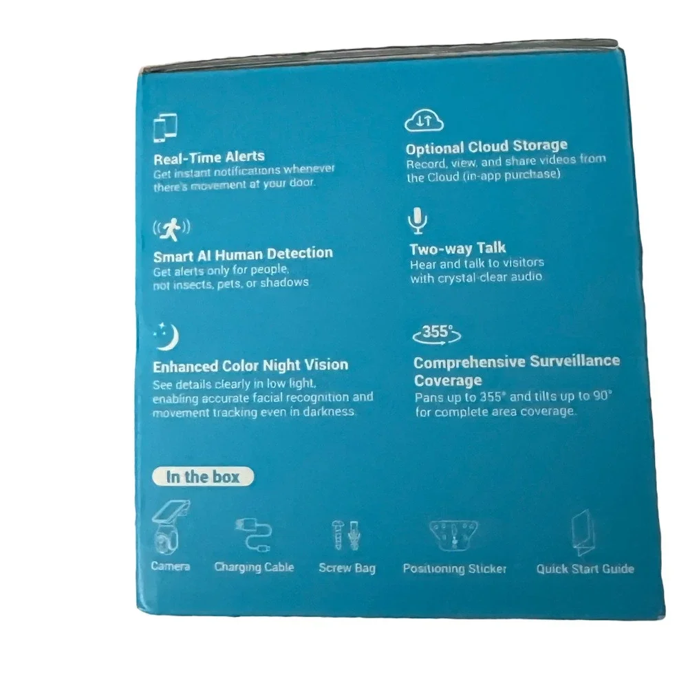 Wi-Fi 1080p‎ Battery Camera with Solar Panel Wireless Outdoor Security